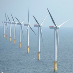 A sea-based windfarm