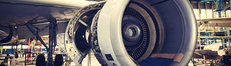 Airplane jet engine 