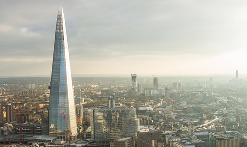 Part of the London skyline, including The Shard