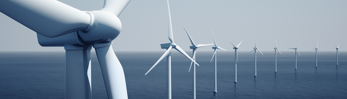 Wind turbines in the ocean